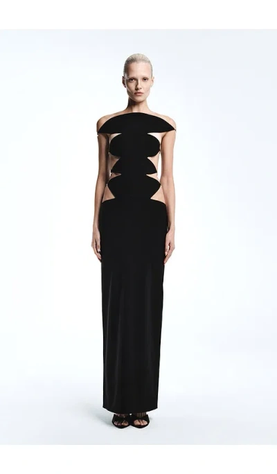Revolve Los Angeles Elettra Maxi Dress In Black