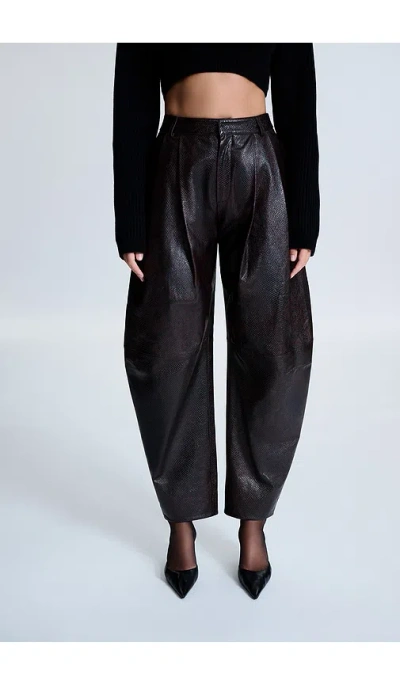 Revolve Los Angeles Elsene Snake Pant In Burgundy Snake