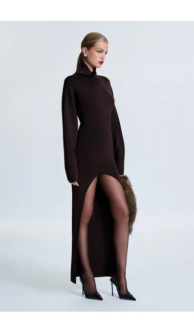 Revolve Los Angeles Mathilde Knit Dress In Brown