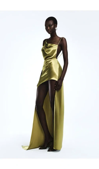 Revolve Los Angeles Noailles Asymmetric Gown In Green