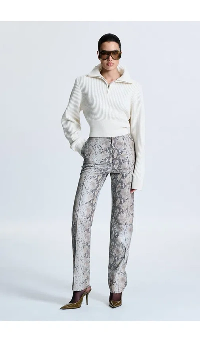 Revolve Los Angeles Polinna Rib Half Zip In White