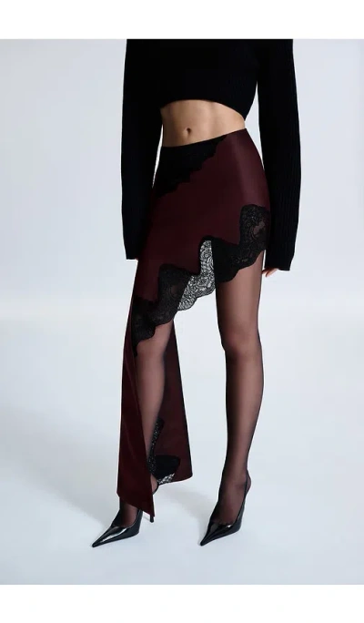 Revolve Los Angeles Roseline Asymmetric Skirt In Black