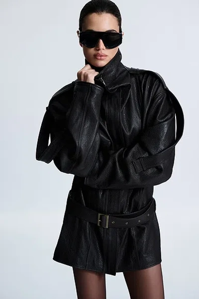 Revolve Los Angeles Rouen Leather Jacket In Black