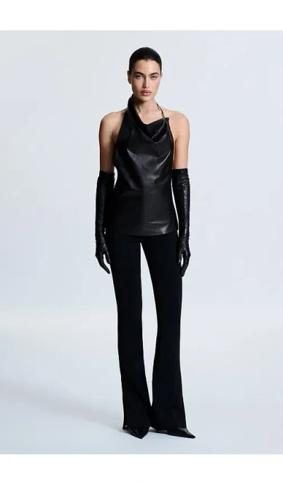 Revolve Los Angeles Severine Leather Top In Black
