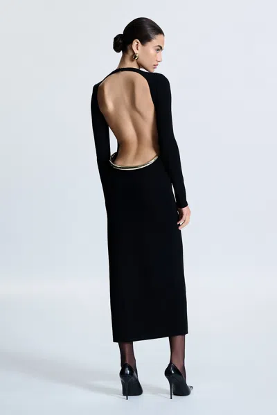 Revolve Los Angeles Vespera Midi Dress In Black