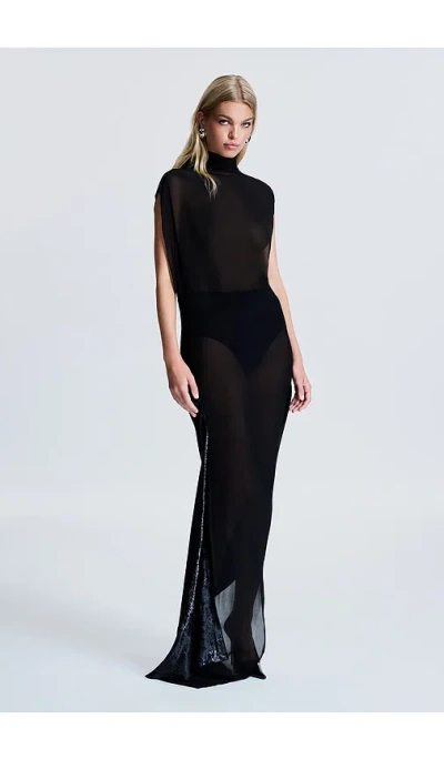 Revolve Los Angeles Zea Velvet & Gerogette Gown In Multi