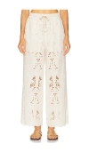 Revolve X Jj Embroidered Pant In Neutral