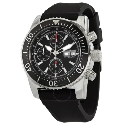 Revue Thommen Air Speed Chronograph Automatic Black Dial Men's Watch 17030.6534 In Black / Skeleton