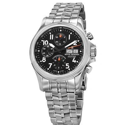 Revue Thommen Airspeed Pilot Chronograph Automatic Black Dial Men's Watch 17081.6137