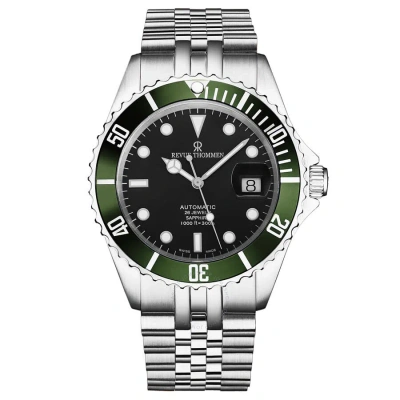 Revue Thommen Diver Automatic Black Dial Men's Watch 17571.2234 In Black / Green