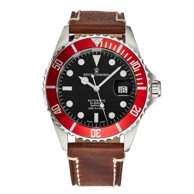 Revue Thommen Diver Automatic Black Dial Men's Watch 17571.2536 In Red   / Black / Brown