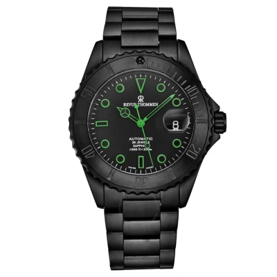 Revue Thommen Diver Automatic Black Dial Men's Watch 17571.2674 In Black / Green