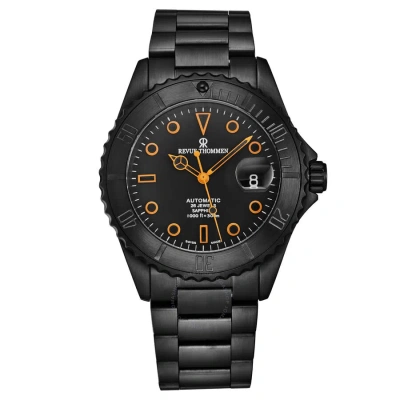 Revue Thommen Diver Automatic Black Dial Men's Watch 17571.2679 In Black / Orange