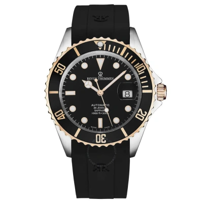 Revue Thommen Diver Automatic Black Dial Men's Watch 17571.2857 In Black / Gold Tone / Rose / Rose Gold Tone