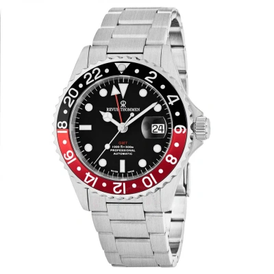 Revue Thommen Diver Automatic Black Dial Men's Watch 17572.2136 In Red   / Black