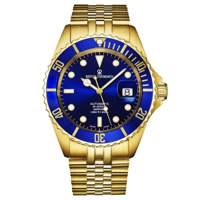 Revue Thommen Diver Automatic Blue Dial Men's Watch 17571.2215 In Blue / Gold Tone / Yellow