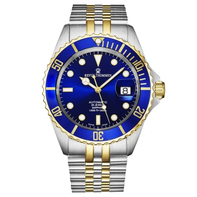 Revue Thommen Diver Automatic Blue Dial Men's Watch 17571.2245 In Two Tone  / Blue / Gold Tone / Yellow