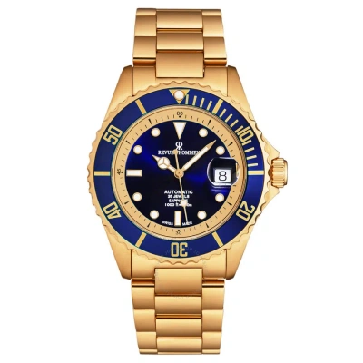 Revue Thommen Diver Automatic Blue Dial Men's Watch 17571.2465 In Blue / Gold Tone / Rose / Rose Gold Tone