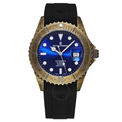 Revue Thommen Diver Automatic Blue Dial Men's Watch 17571.2885 In Black / Blue / Gun Metal / Gunmetal