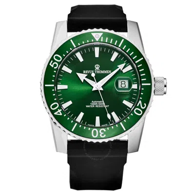 Revue Thommen Diver Automatic Green Dial Men's Watch 17030.2534 In Black / Green