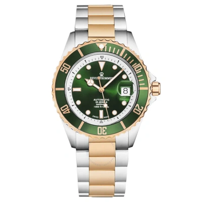 Revue Thommen Diver Automatic Green Dial Men's Watch 17571.2454 In Two Tone  / Gold Tone / Green / Rose / Rose Gold Tone