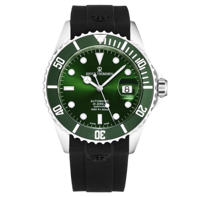Revue Thommen Diver Automatic Green Dial Men's Watch 17571.2829 In Black / Green