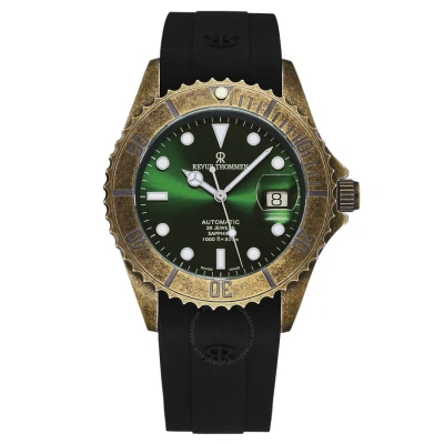Revue Thommen Diver Automatic Green Dial Men's Watch 17571.2884 In Black / Green / Gun Metal / Gunmetal