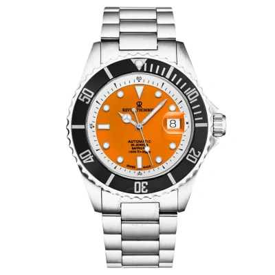 Revue Thommen Diver Automatic Orange Dial Men's Watch 17571.2439 In Black / Orange