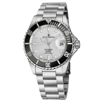 Revue Thommen Diver Automatic Silver Dial Men's Watch 17571.2127 In Black / Silver