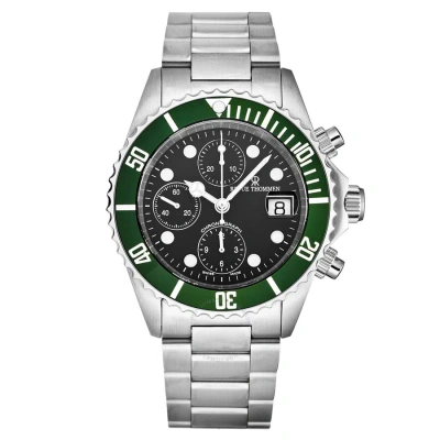 Revue Thommen Diver Chronograph Automatic Black Dial Men's Watch 17571.6134 In Black / Green