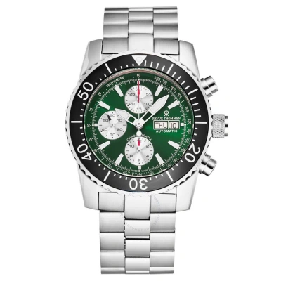 Revue Thommen Diver Chronograph Automatic Green Dial Men's Watch 17030.6121 In Black / Green