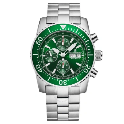 Revue Thommen Diver Chronograph Automatic Green Dial Men's Watch 17030.6132