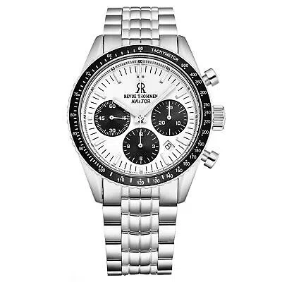 Pre-owned Revue Thommen Men's 17000.6132 'aviator' Silver Dial Chronograph Automatic Watch