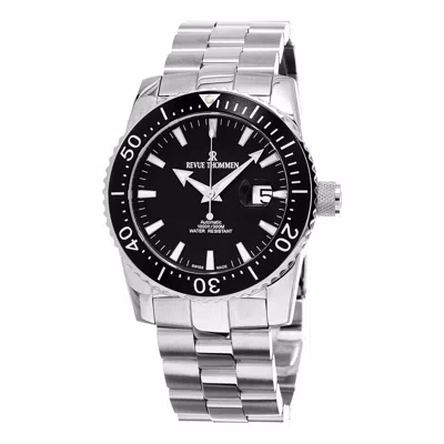Pre-owned Revue Thommen Men's Diver Black Dial Stainless Steel Automatic Watch 17030.2137