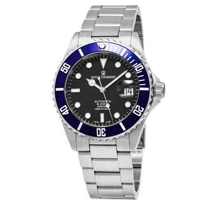 Pre-owned Revue Thommen Men's Diver Black Dial Stainless Steel Automatic Watch 17571.2135