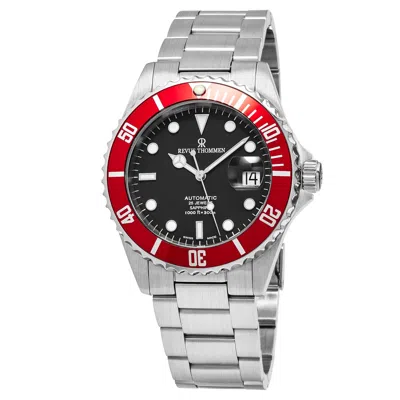 Pre-owned Revue Thommen Men's Diver Black Dial Stainless Steel Automatic Watch 17571.2136
