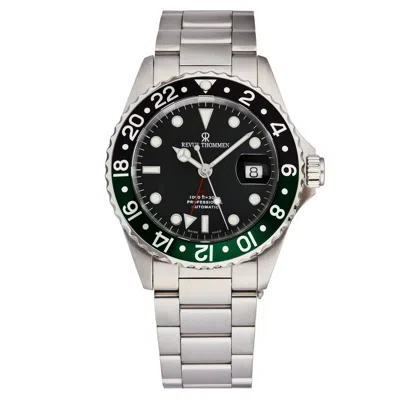 Pre-owned Revue Thommen Men's Diver Black Dial Stainless Steel Automatic Watch 17572.2138