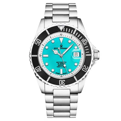 Pre-owned Revue Thommen Men's Diver Green Dial Stainless Steel Automatic Watch 17571.2431