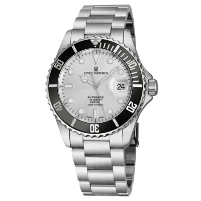 Pre-owned Revue Thommen Men's Diver Silver Dial Stainless Steel Automatic Watch 17571.2127