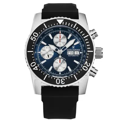Pre-owned Revue Thommen Men's Divers' Blue Dial Day-date Chronograph Blue Dial 17030.6525