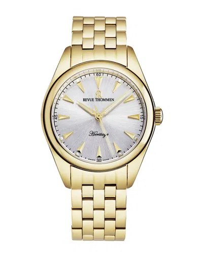 Revue Thommen Heritage Automatic Silver Dial Men's Watch 21010.2112 In Gold Tone / Silver / Yellow
