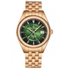 Revue Thommen Heritage Automatic Green Dial Men's Watch 21010.2364 In Gold