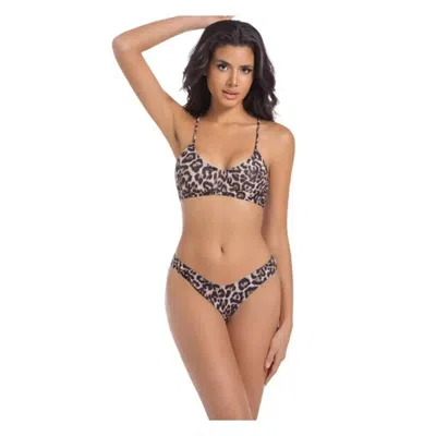 Revyl & Rav Tan Through Bikini Top In Wild Heat - Leopard In Multi