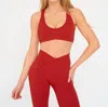 Revyve Active Active Scoop Bra In Spicy In Red