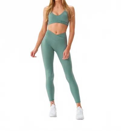 Revyve Active High Rise V-sculpt Leggings In Seafoam In Burgundy