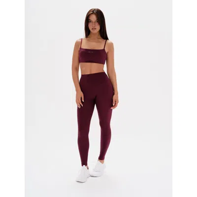 Revyve Active High-waisted Legging In Burgundy