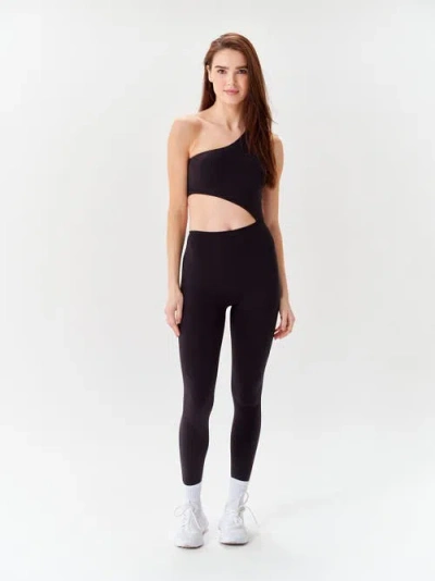 Revyve Active Off-shoulder Jumpsuit In Black