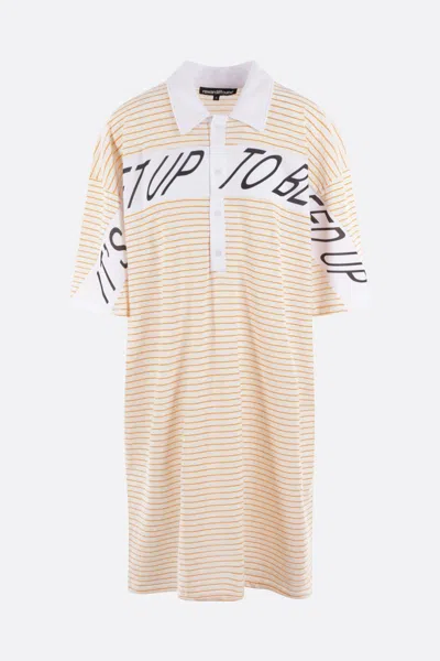 Reward If Found Slogan Polo Dress In Yellow