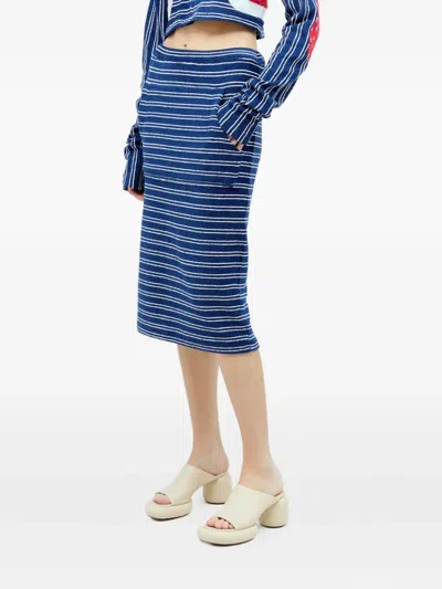 Reward If Found Striped Midi Skirt