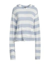 Reward If Found Woman Sweater Sky Blue Size M Polyester, Cotton, Linen